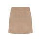 Marde Wool Mini Skirt in Beige
