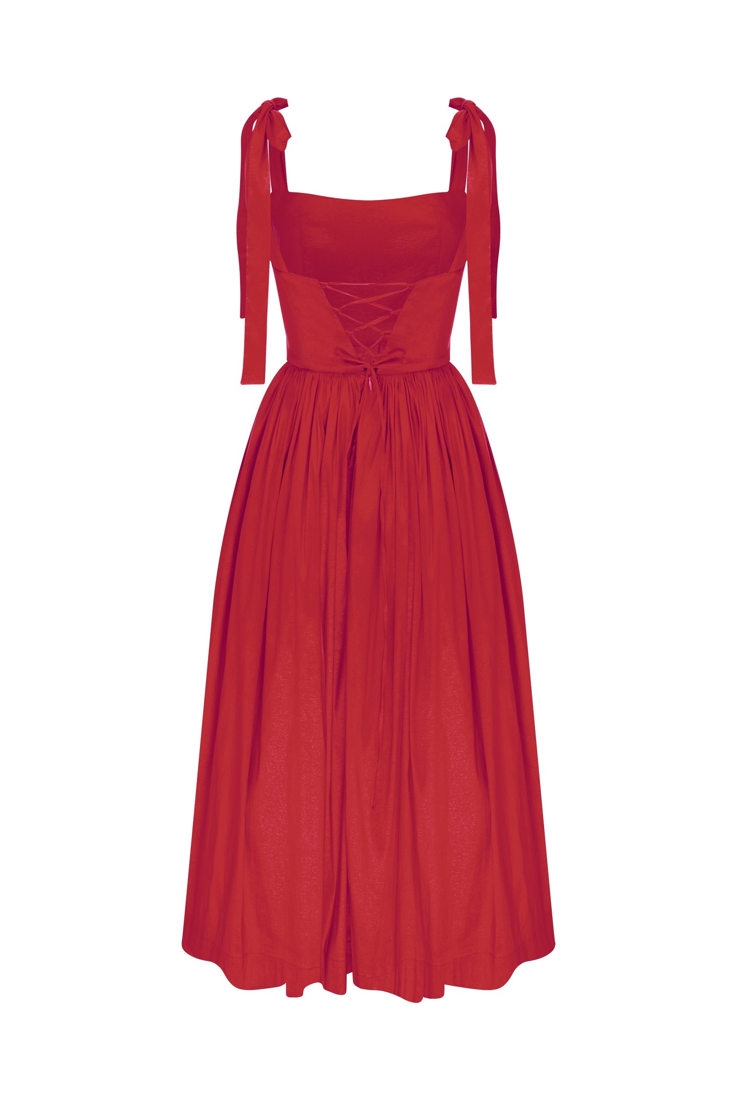 Sibby Midi Dress in Rouge