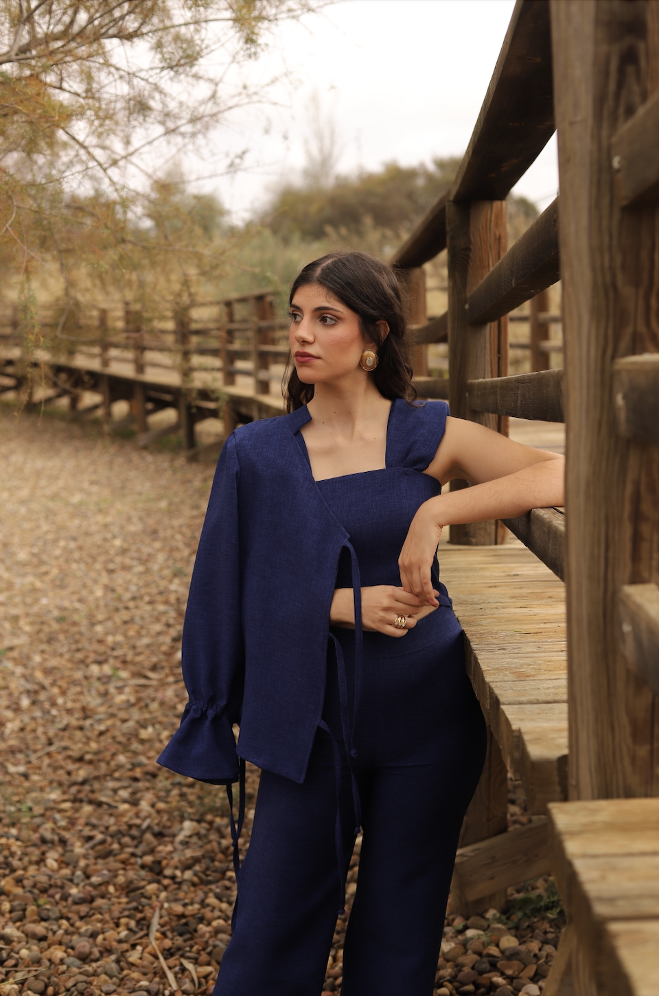 Bassey Navy Blouse