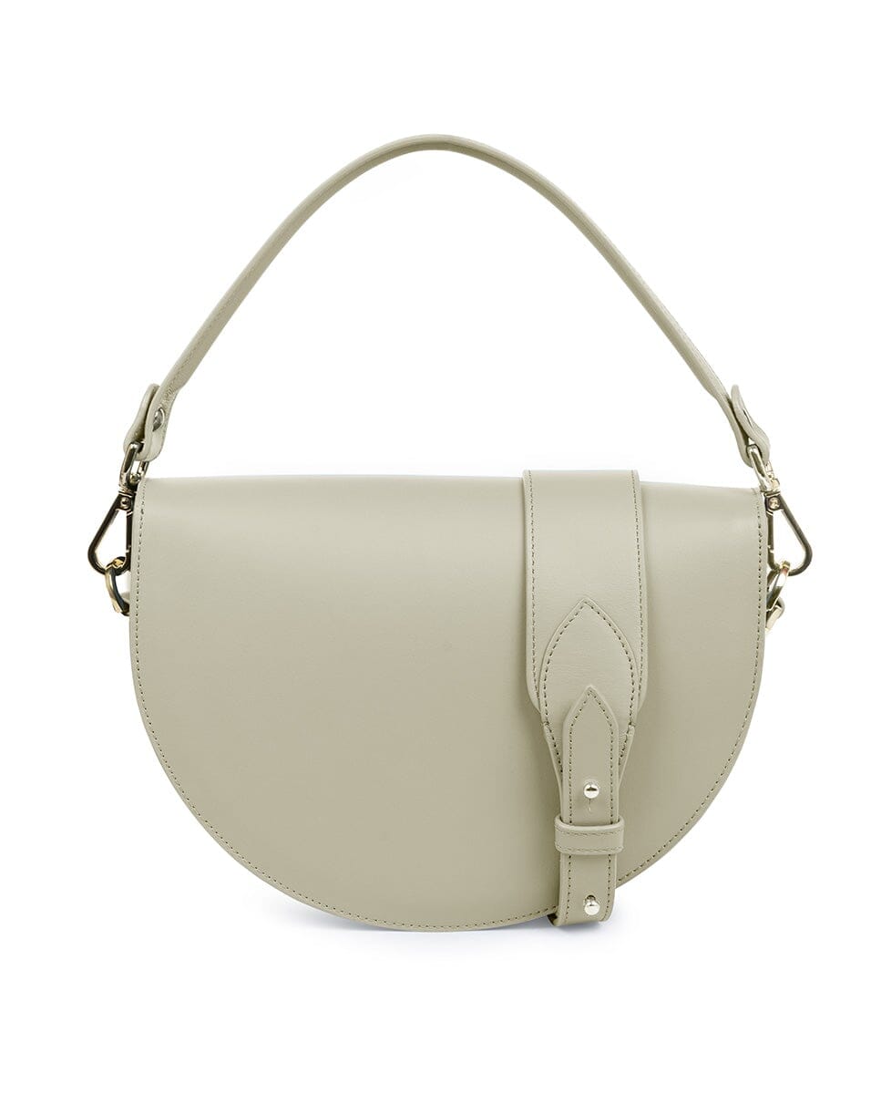 Leather Saddle bag - Cream Handbags Leandra 