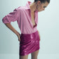 Ravenna Satin Shirt in Partfait Pink