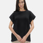 Bold Shoulder Tee in Black