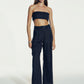 Tina Linen Trousers in Dark Navy